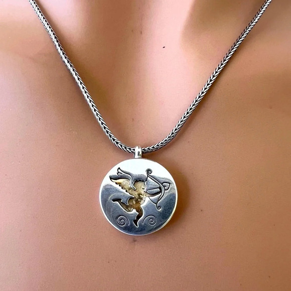 Brighton STRUCK BY LOVE Cupid Valentine's Day Pendant Necklace. - Picture 1 of 5